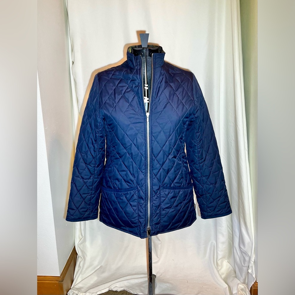 Barbour Navy Quilted Ski Jacket